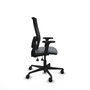 PIQUERAS Y CRESPO Chaise Bormate Asynchrone Gris/Noir avec Accoudoirs 2D