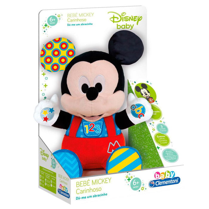 Disney - Peluche Interactive Bébé Mickey, 3 boutons pour chansons et apprentissage des lettres, chiffres et couleurs (Espagnol) Disney - Peluche Interactive Bébé Mickey, 3 boutons pour chansons et apprentissage des lettres, chiffres et couleurs (Espagnol)
