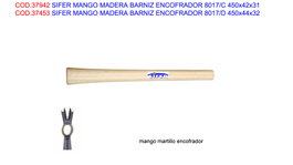 SIFER Manche en bois verni pour coffreur 8017/D 450x44x32