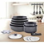 Art & Cuisine Batterie de cuisine AC1824, 18 pièces, Aluminium