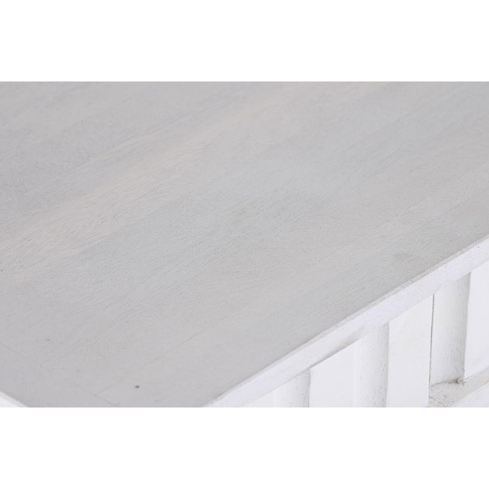 Table de Salle à Manger DKD Home Decor Blanc Métal Bois de manguier 180 x 90 x 76 cm
