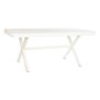 Table de Salle à Manger DKD Home Decor Blanc Métal Bois de manguier 180 x 90 x 76 cm