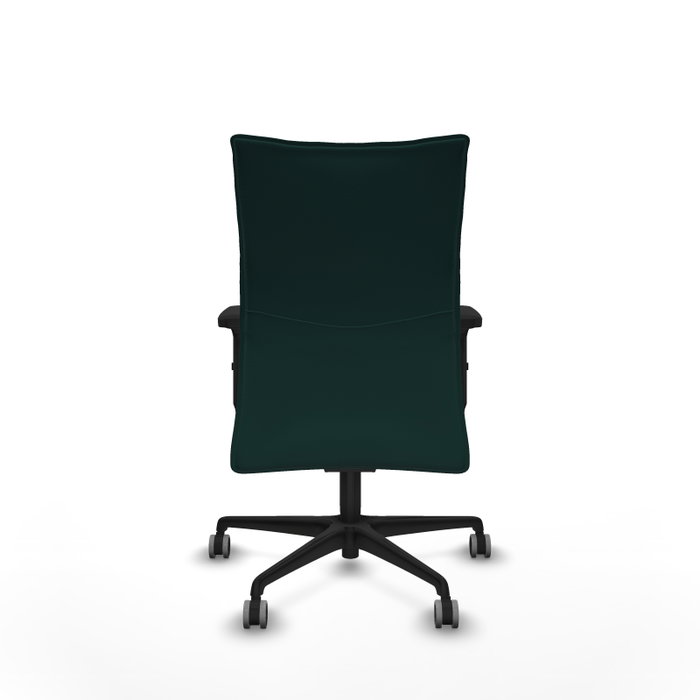 Piqueras Y Crespo Chaise Albacete Confidente, Simili-cuir Vert Bouteille, Mécanisme Synchrone, Accoudoirs 2D