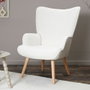 Home Deco Factory Fauteuil Rizo Rhea Blanc