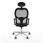 Piqueras y Crespo Chaise de Bureau avec Appui-tête Jorquera 1D086G1 Bleu ciel
