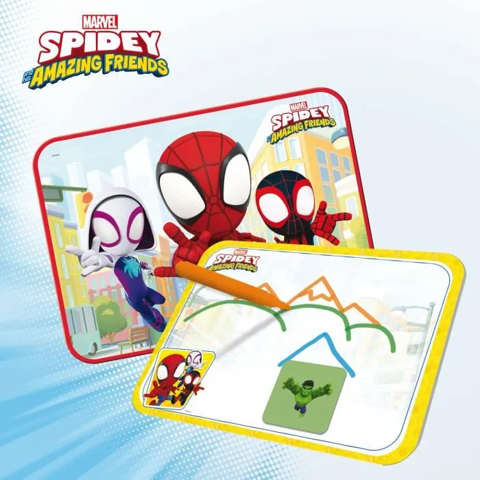 Lisciani Giochi Bureau d'activités Spidey Super Desk Edu Games - Table de jeux éducatifs avec 10+ activités (associations, chiffres, couleurs) pour enfants à partir de 2 ans