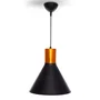 Lampe Suspendue Angelina Noir Détail Cuivre Vintage Industriel SKD-P012-B