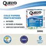 Quelyd - Colle à papier peint intissé en poudre - Pour tous papiers intissés et vinyle - Application murale directe - Préparation facile - Sans grumeaux - 300 g