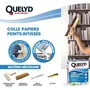 Quelyd - Colle à papier peint intissé en poudre - Pour tous papiers intissés et vinyle - Application murale directe - Préparation facile - Sans grumeaux - 300 g