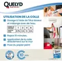 Quelyd - Colle à papier peint intissé en poudre - Pour tous papiers intissés et vinyle - Application murale directe - Préparation facile - Sans grumeaux - 300 g