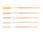 Innspiro Set de 5 pinceaux plats à manche long nº 2, 4, 6, 8, 10