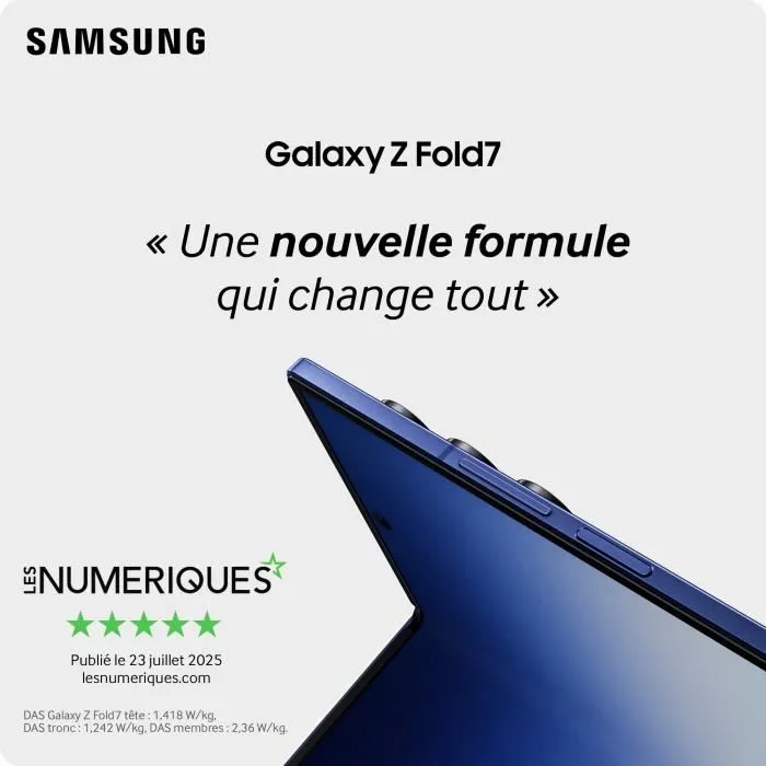 Samsung Galaxy Z Fold7 5G Smartphone 512 GB Bleu Minuit