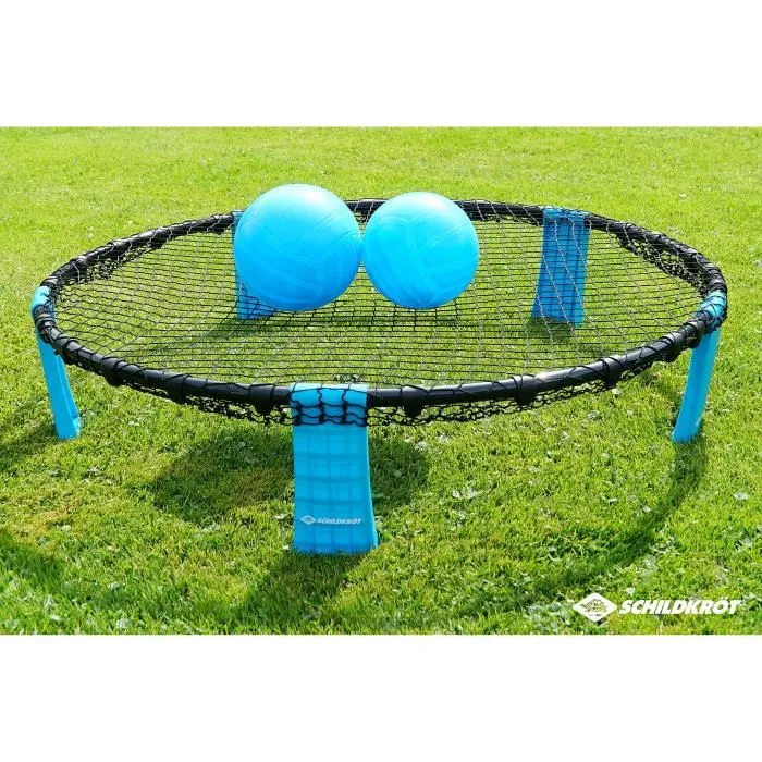 Schildkröt ROUNDNET SET - Jeu extérieur, trampoline et ballon, kit complet avec filet, balles d'entraînement et de compétition pour 2 joueurs Schildkröt ROUNDNET SET - Jeu extérieur, trampoline et ballon, kit complet avec filet, balles d'entraînement et de compétition pour 2 joueurs