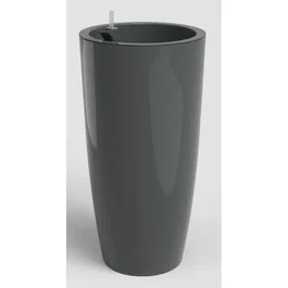 Artevasi Pot de fleurs Santorini SWS 78 BR - Gris anthracite - Plastique - Intérieur/extérieur - Ø40 x H78 cm - 72 L