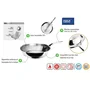 Inoxibar Poêle Ø 20 cm en acier inoxydable 18/10, 3 plis Triply, diffusion homogène, manche ergonomique, compatible induction et four