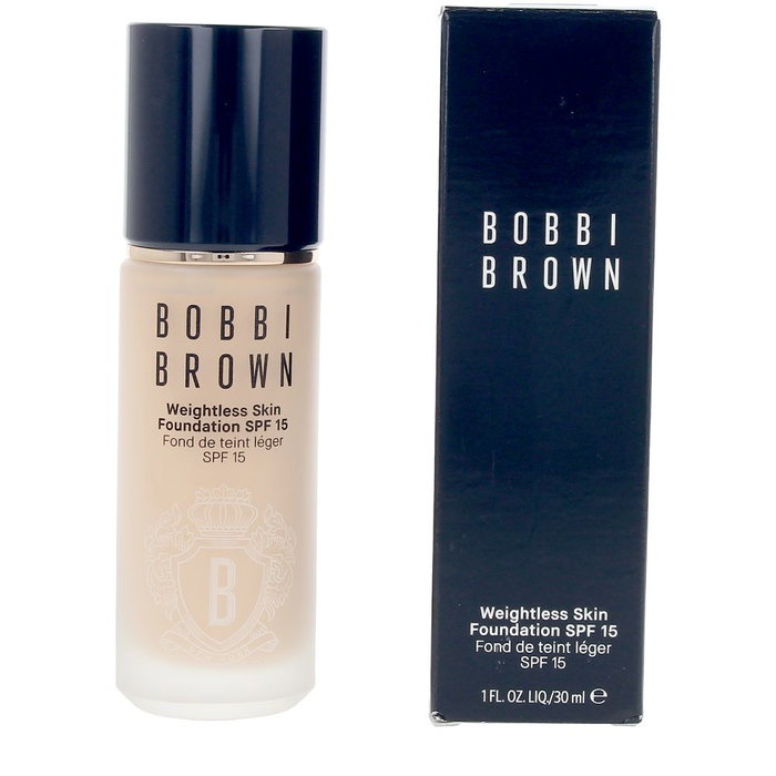 Bobbi Brown Fond de teint WEIGHTLESS SKIN SPF15 Ivoire Neutre 30 ml Mat Longue Tenue Hydratation Contrôle Brillance