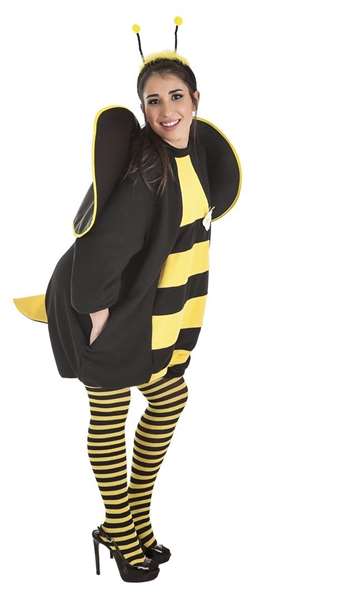 Creaciones Llopis - Déguisement adulte femme abeille noire et jaune - Taille M Creaciones Llopis - Déguisement adulte femme abeille noire et jaune - Taille M