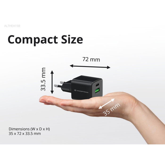 Conceptronic Althea15B Chargeur mural 20W