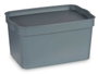 Kipit Boîte de Rangement en Plastique avec Couvercle 2,3L Gris 20x13x11 cm (Set de 24)