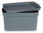 Kipit Boîte de Rangement en Plastique avec Couvercle 2,3L Gris 20x13x11 cm (Set de 24)