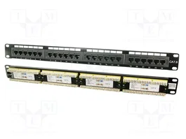 LOGILINK Panneau de brassage Cat 6 noir 24 ports RJ45