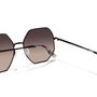 Hawkers LUMINA - Lunettes de soleil pour femme - Monture métallique carrée noir fumé - 57 mm