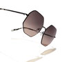 Hawkers LUMINA - Lunettes de soleil pour femme - Monture métallique carrée noir fumé - 57 mm