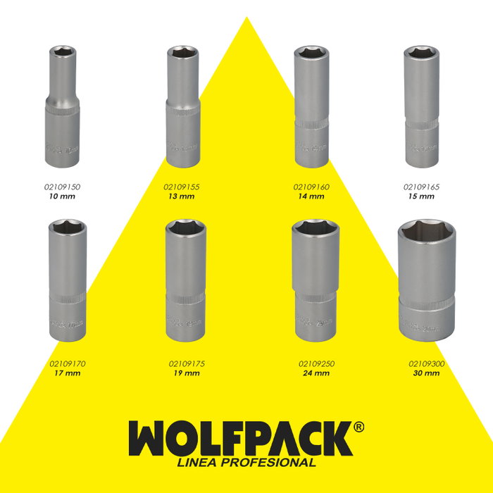 WOLFPACK LINEA PROFESIONAL Clé à douille longue 1/2'' 24 mm