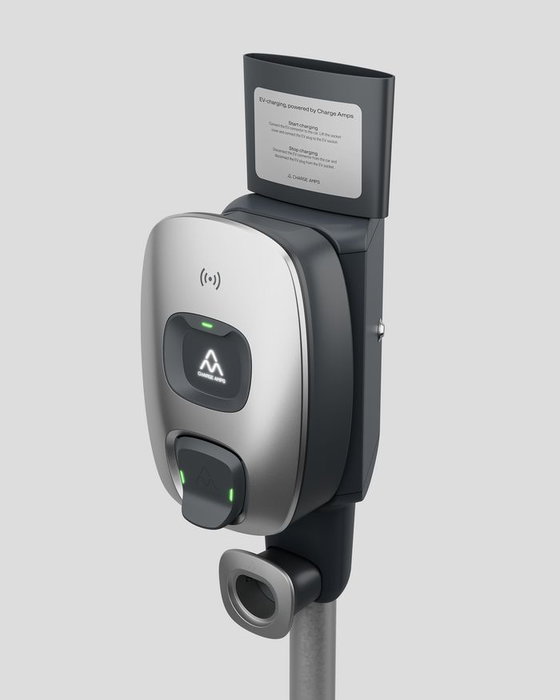 Charge Amps - Plaque de communication autocollante pour borne de recharge Dawn sur support poteau - Accessoire pour instructions de paiement et utilisation