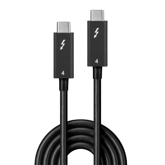 Lindy Câble Thunderbolt 4 de 2m – 40Gbit/s – 100W – Actif – Compatible USB-C