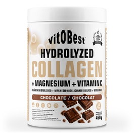 VIT.O.BEST Collagène Hydrolysé + Magnésium + Vitamine C Chocolat