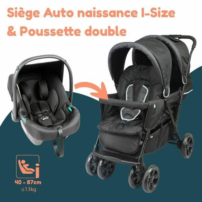 Bambisol Poussette Double avec Habillage Pluie Bambisol Poussette Double avec Habillage Pluie