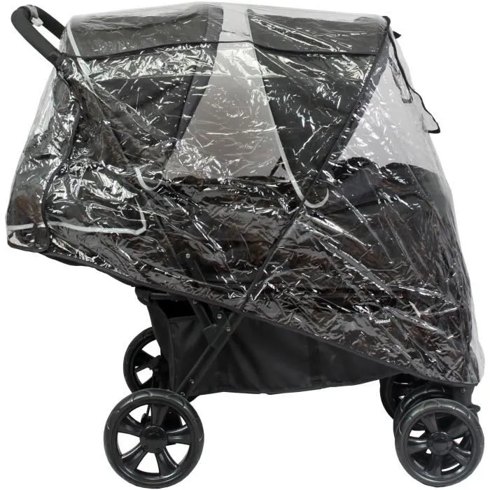 Poussette double BAMBISOL pour jumeaux ou enfants d'âge rapproché, légère et maniable à 4 roues avec panier, habillage pluie et siège arrière inclinable Poussette double BAMBISOL pour jumeaux ou enfants d'âge rapproché, légère et maniable à 4 roues avec panier, habillage pluie et siège arrière inclinable