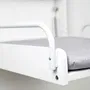 Roba Table à langer murale pliable, Blanc, 66 x 76.5 x 79 cm, avec étagères et matelas imperméable, conforme EN 12221, capacité 15 kg