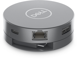 Dell DA305 Adaptateur multiport 6-en-1 USB-C 90W Gris Argenté