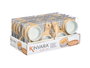 Kinvara Set de 2 Bols avec Support à Apéritif en Porcelaine et Bambou 18 x 3.5 x 17.5 cm (Set de 24)
