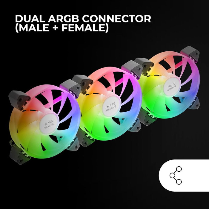 Ventilateur CPU Mars Gaming MF-3A Ø 12 cm