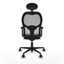 Piqueras y Crespo 2D036N1 Chaise de Bureau avec Appui-tête Bleu clair
