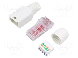 LOGILINK Connecteur RJ45 gris en plastique pour transfert de données