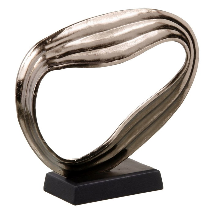 BigBuy Home Figurine Décorative Noir Argenté Aluminium BigBuy Home Figurine Décorative Noir Argenté Aluminium