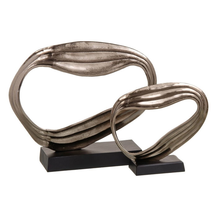 BigBuy Home Figurine Décorative Noir Argenté Aluminium BigBuy Home Figurine Décorative Noir Argenté Aluminium
