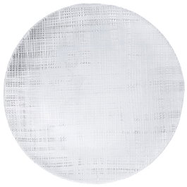 Bidasoa Ikonic Plato de Presentación en Vidrio con Relieve, Transparente, 33 cm (12 Unidades)