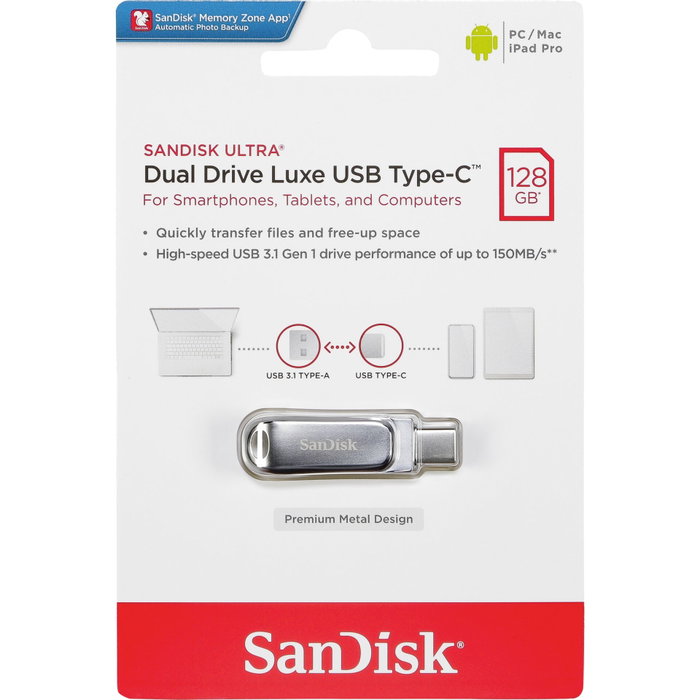 Sandisk Ultra Dual Drive Luxe 128 GB USB-C Sandisk Ultra Dual Drive Luxe 128 GB USB-C