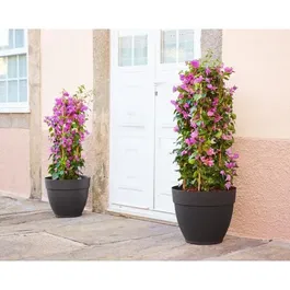 Artevasi Capri Campana - Pot de fleurs résistant au gel - Anthracite - 35 x 35 x H 29,4 cm - 20L - Intérieur/Extérieur