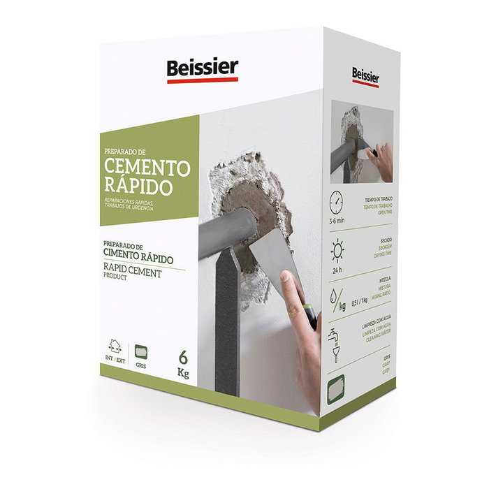 Ciment Beissier 70166-001 Gris 6 Kg Rapide Ciment Beissier 70166-001 Gris 6 Kg Rapide