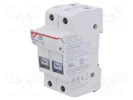 DF ELECTRIC Socle pour fusibles cylindriques 10x38mm, 2 pôles, 32A, Rail DIN