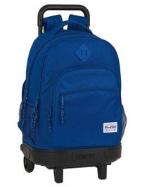 Safta Blackfit8 Sac à dos Grand avec Roues Compact et Organisation Extensible Oxford, Polyester 600D, 33 x 45 x 22 cm