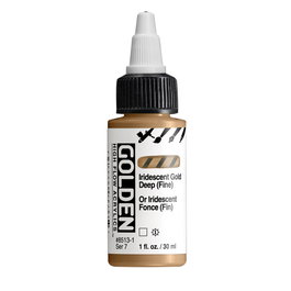 Golden Peinture Acrylique High Flow Or Foncé Iridescente (Fino) 30ml