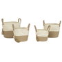 Set de basket Home ESPRIT Naturel Marron Clair Jute Fibre de maïs Moderne 40 x 40 x 41 cm