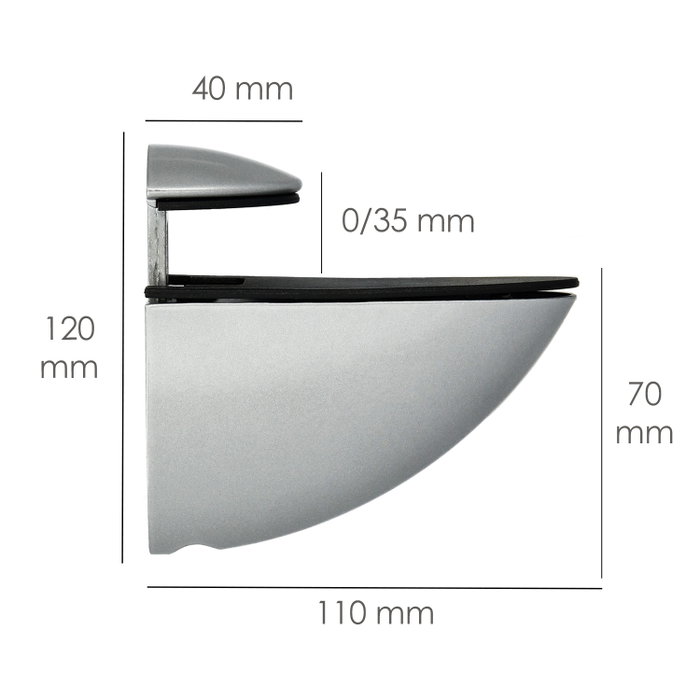 WOLFPACK LINEA PROFESIONAL Support de rayonnage A-178 70x105mm